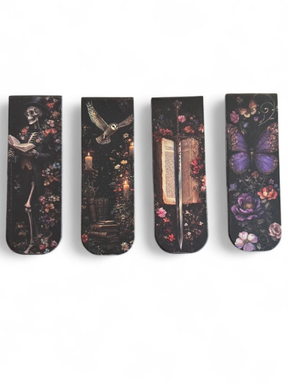 Gothic Fairy Fantasy Dark Academia Magnetic Bookmarks 🗝️🐈‍⬛